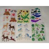 6x Sandylion Sticker Set BIG MAXI Fuzzy Stoff Filz Pearly Glitzer Tiere Einhörner Insekten Walt Fische Bören Reh 80er 90er