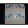 SANDYLION Stickerabschnitt Fuzzy Stoff Einhörner Einhorn 90er