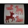 SANDYLION Stickerabschnitt Fuzzy Stoff Filz Rehe Reh Wild 90er