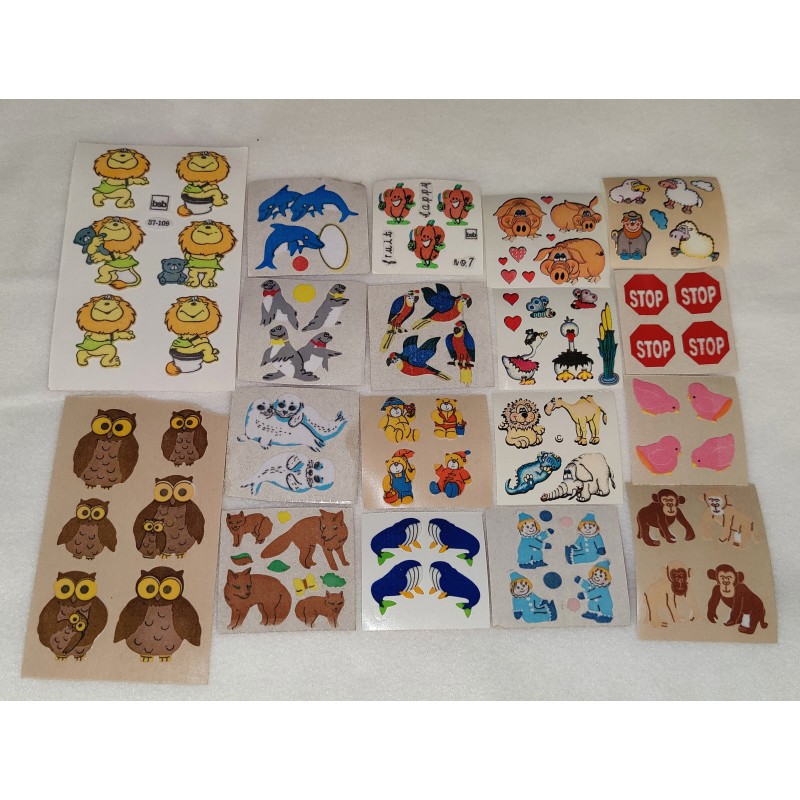 Sandylion ZDesign Great 7 BSB Stickermagic Sticker Set Prisma Fuzzy Filz Stoff Maxi Tiere 80er 90er Stickerabschnitt
