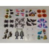 12 x Sandylion Sticker Set HORROR Tiere Glow in the Dark Fuzzy Samt Prisma 80er 90er