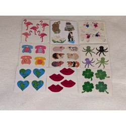 9 Stickerabschnitte Set...