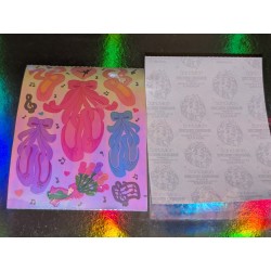SANDYLION MAXI BIG Stickerabschnitt Pearly Glanz Glitzer Ballett Ballettschuhe Tanzen Sticker 80er 90er