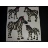 SANDYLION Stickerabschnitt Fuzzy Stoff Filz Zebras Safari Zebra 90er