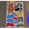 SANDYLION MAXI BIG Stickerabschnitt Bear dress up Bären 1990 Kromekote Activity 90er