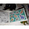 Riesen Sticker Set Introduct Album Sandylion ZDesign Great7 BSB Maxi Holo Pearly Fuzzy Glow Dark Prisma Dinos Dino 80er 90er