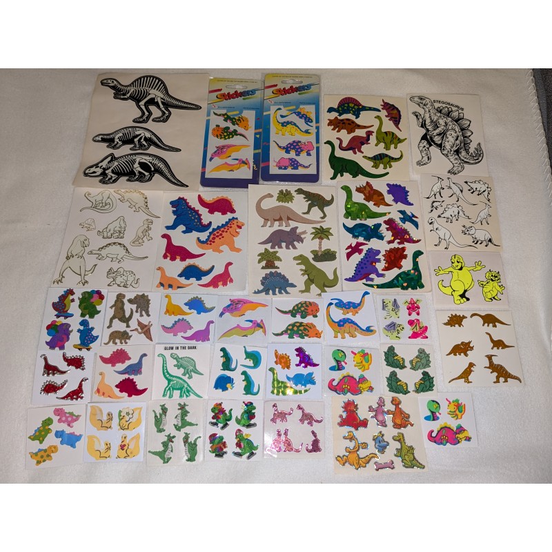 Riesen Sticker Set Sandylion ZDesign Great7 BSB Maxi Holo Pearly Fuzzy Glow Dark Prisma Dinos Dinosaurier 80er 90er