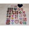 Sticker Set Sandylion ZDesign Great 7 BSB Stickermagic BIG MAXI Fuzzy Stoff Prisma Pearly Herzen Hearts Love 80er 90er