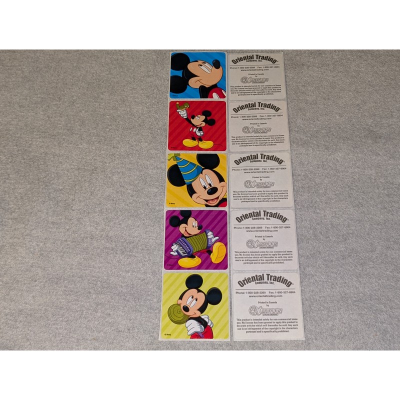 5 x SANDYLION MAXI BIG Stickerabschnitt Disney Mickey Micky Kromekote Activity 90er