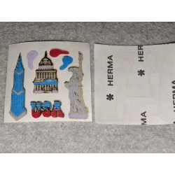 HERMA Stickerabschnitt Silk Silky USA Freiheitsstatue 90er