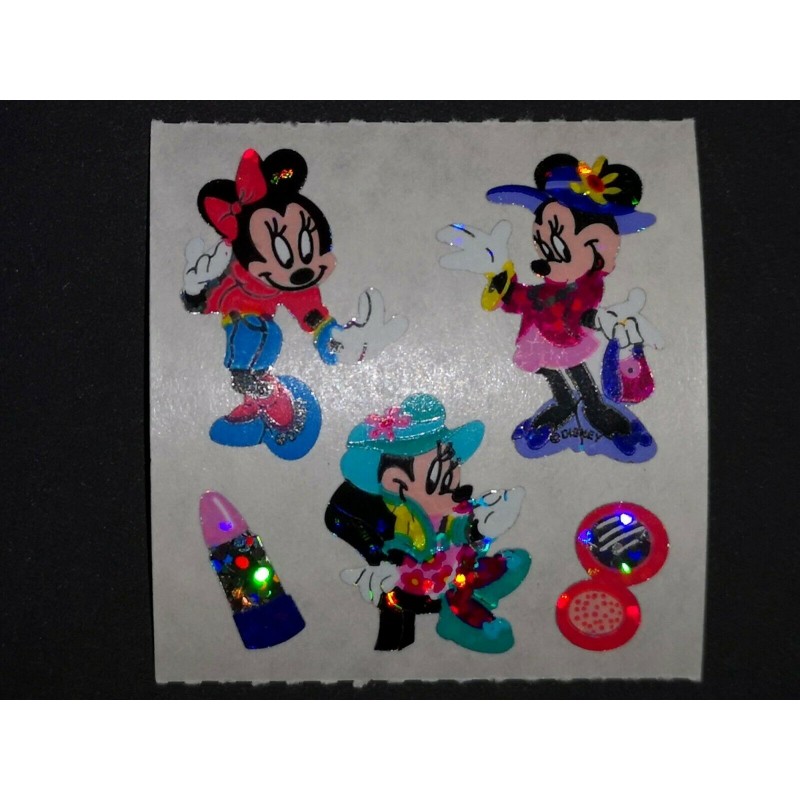 SANDYLION Stickerabschnitt Prismatic Prisma Disney Minnie Maus Make Up 80er 90er