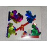 SANDYLION Stickerabschnitt Prismatic Prisma Dinos Spielplatz Dino 80er 90er