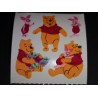 SANDYLION Stickerabschnitt Fuzzy Stoff Filz Disney Winnie Pooh Piglet 80er 90er