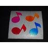 SANDYLION Stickerabschnitt Pearly Glanz MOP Noten Musik Sticker 80er 90er