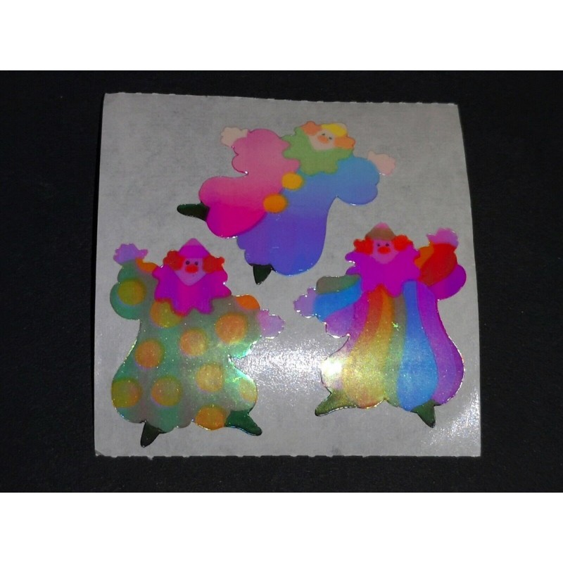 SANDYLION Stickerabschnitt Pearly Glanz MOP 3 Clowns Sticker 80er 90er