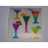 SANDYLION Stickerabschnitt Pearly Glanz MOP Cocktails Drinks Sticker 80er 90er