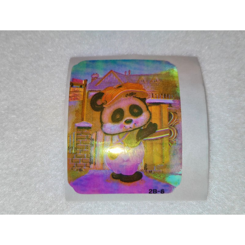 ZDesign? Stickerabschnitt Maxi Pearly Glanz MOP Pandabär groß Bär Sticker 80er 90er