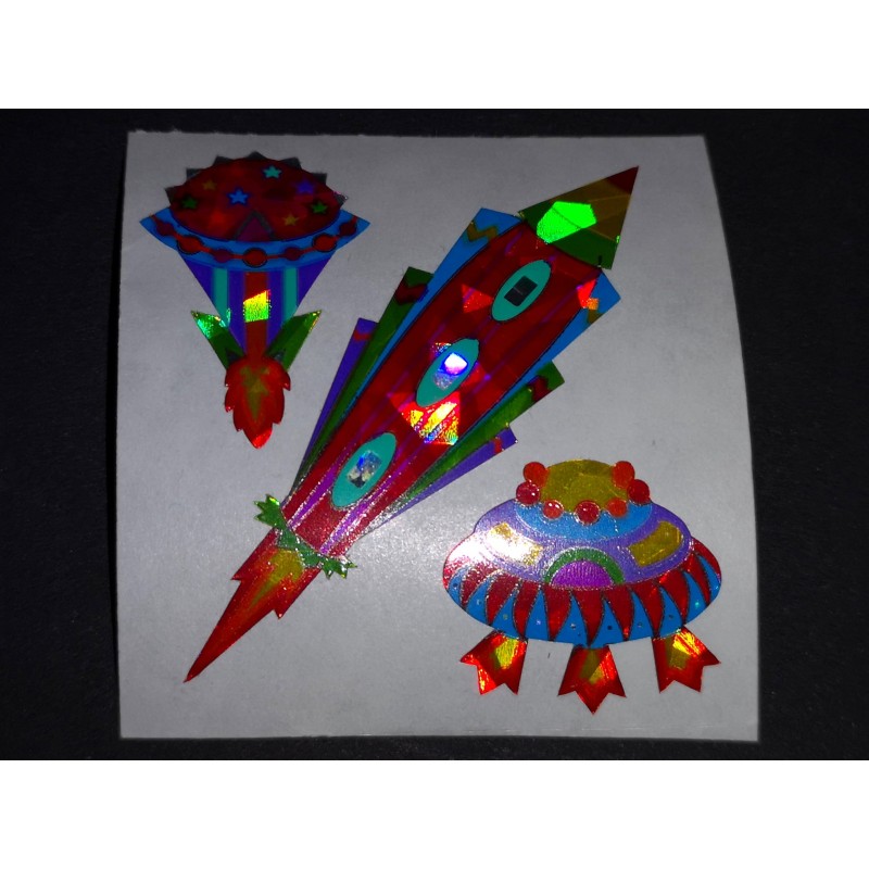 SANDYLION Stickerabschnitt Prismatic Prisma Rakten Ufos Sticker 80er 90er