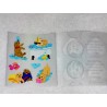 SANDYLION Stickerabschnitt Kromekote Tiere Badewanne Hunde Welpen 80er 90er