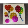 STICKERMAGIC Stickerabschnitt Prisma Prismatic Herz Ballons Sticker 80er 90er