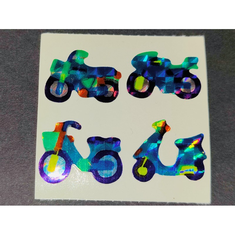 STICKERMAGIC Stickerabschnitt Prisma Prismatic Motorräder Fahrrad Sticker 80er 90er