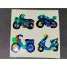 STICKERMAGIC Stickerabschnitt Prisma Prismatic Motorräder Fahrrad Sticker 80er 90er